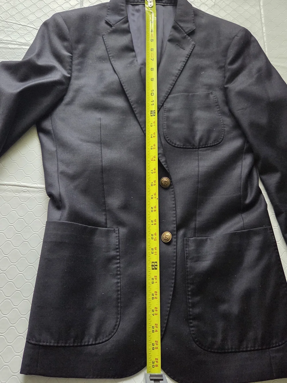 J.Crew Ludlow 38R Blazer Loro Piana Navy Anchor Button